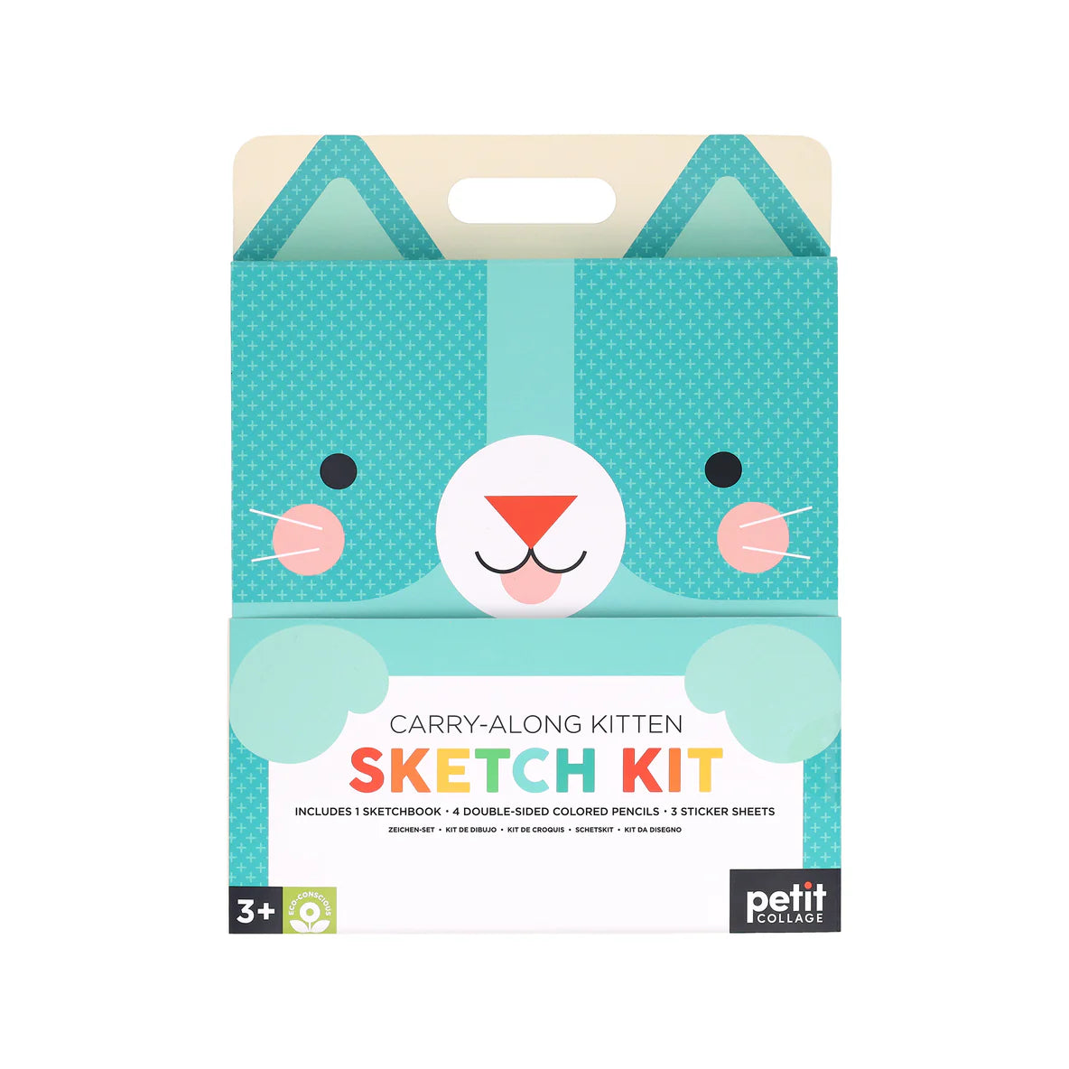 Carry-Along Kitten Sketchbook Kit with Pencils and Stickers