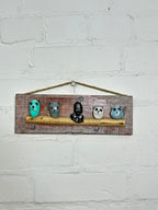 Fair Trade Handmade Wooden Pebble Cat Plaque