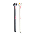 Adoramals Cats cLickers Black Ink Ballpoint Pen - White or Black Cat