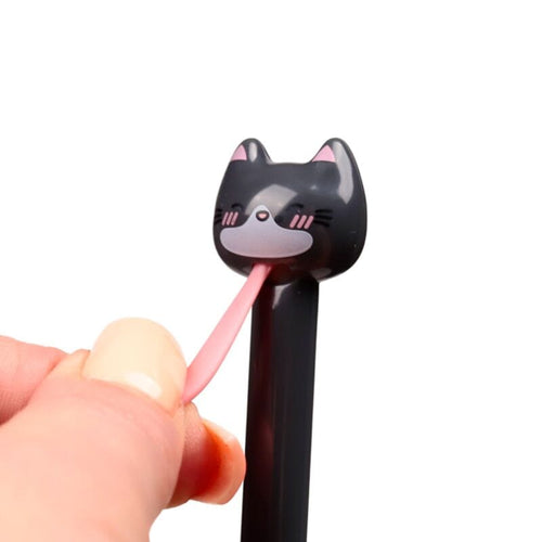 Adoramals Cats cLickers Black Ink Ballpoint Pen - White or Black Cat