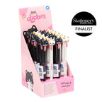 Adoramals Cats cLickers Black Ink Ballpoint Pen - White or Black Cat