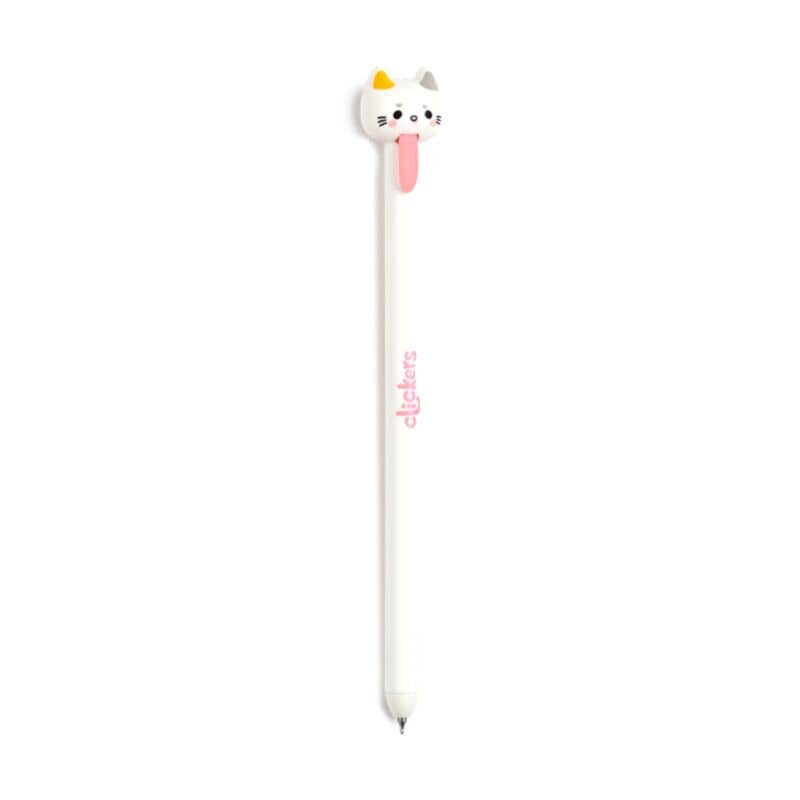 Adoramals Cats cLickers Black Ink Ballpoint Pen - White or Black Cat