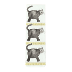 Alex Clark Little Treacle magnetic bookmark featuring a fluffy black cat with an arched back and cheeky smile in a charming watercolour illustration.