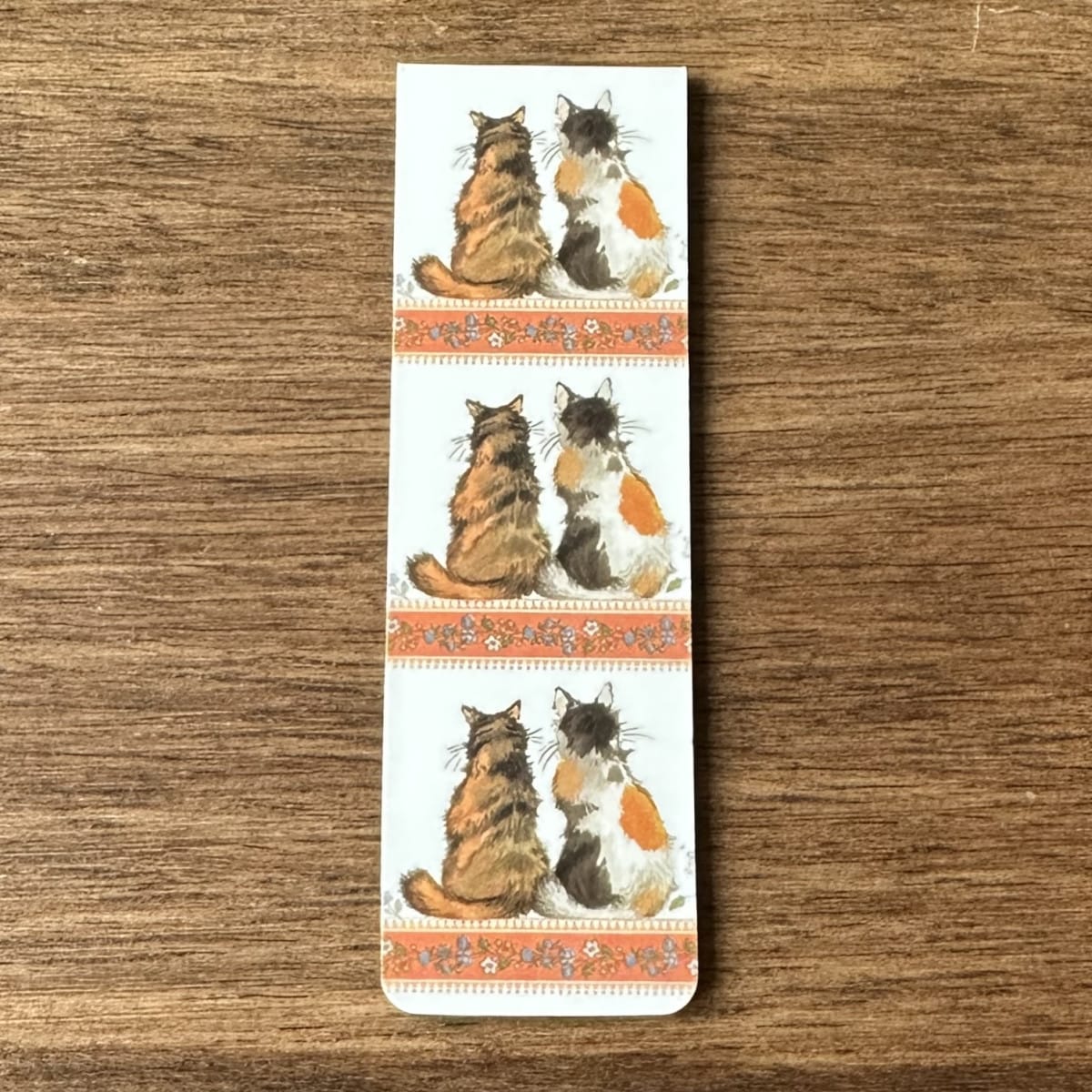 Alex Clark Tortoiseshells magnetic bookmark shown folded to demonstrate the secure magnetic design for marking book pages.