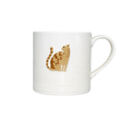Bailey & Friends cream 250ml mug with raised ginger tabby cat design on one side