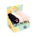 Beans & Co Fluffy Cat Paw Pom Pom Fine Tip Pens display in assorted colours