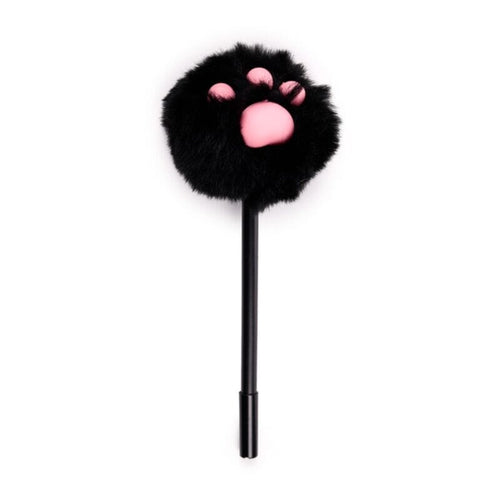 Black Beans & Co Fluffy Cat Paw Pom Pom Fine Tip Pen
