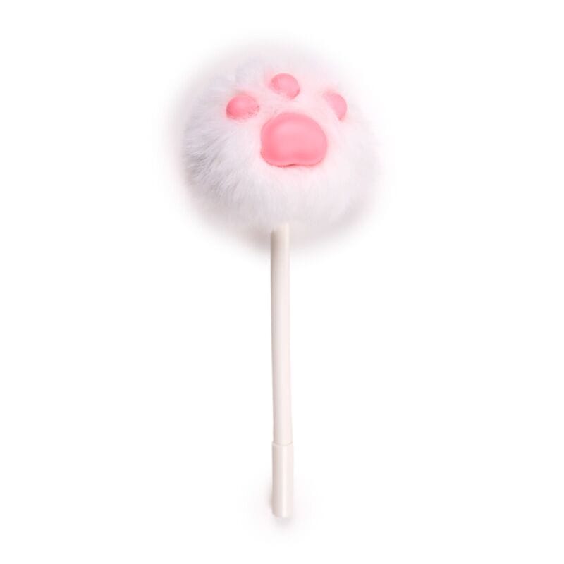 White Beans & Co Fluffy Cat Paw Pom Pom Fine Tip Pen
