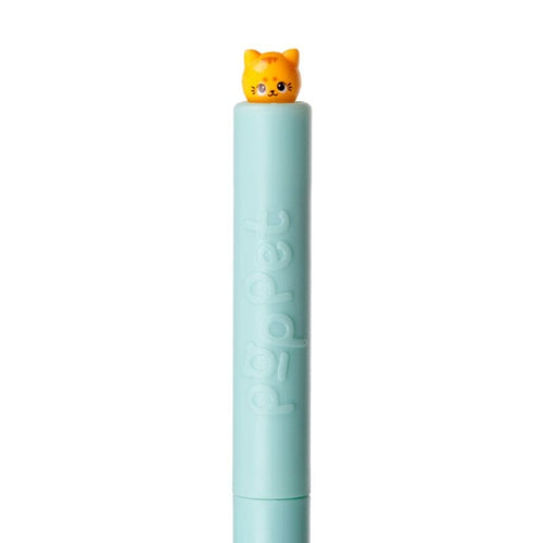 Beans & Co Twist Pop Cat Pen with cute ginger cat popped up
