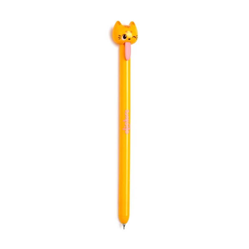 Ginger Beans & Co Cats cLickers black ink ballpoint pen with cat topper