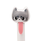 White Beans & Co Cats cLickers pen showing the fun silicone tongue click mechanism
