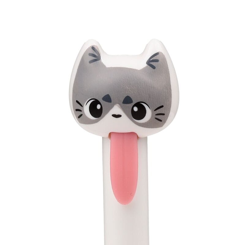 White Beans & Co Cats cLickers pen showing the fun silicone tongue click mechanism