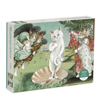 Galison Birth of Venus Meowsterpiece 1000 piece cat jigsaw puzzle featuring Susan Herbert feline artwork