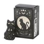 Mystical Ceramic Black Cat in Matchbox Gift Box – Cat Lover Keepsake