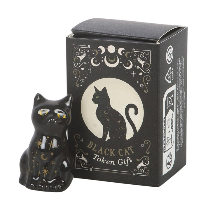 Mystical Ceramic Black Cat in Matchbox Gift Box – Cat Lover Keepsake