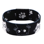 Black & White Cats Reversible Stretchy Wristband Bracelet Fun Cat Lover Accessory