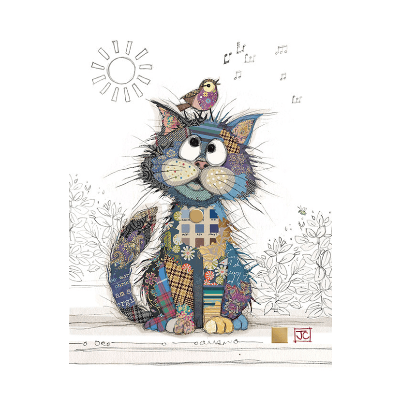Greeting & Note Cards Bug Art Luxury Greetings Card - Kooks Charlie Cat