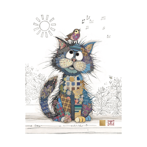 Greeting & Note Cards Bug Art Luxury Greetings Card - Kooks Charlie Cat