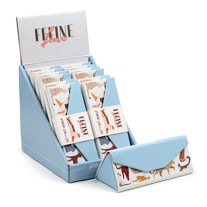 Feline Fine Cats Protective Foldable Glasses Case
