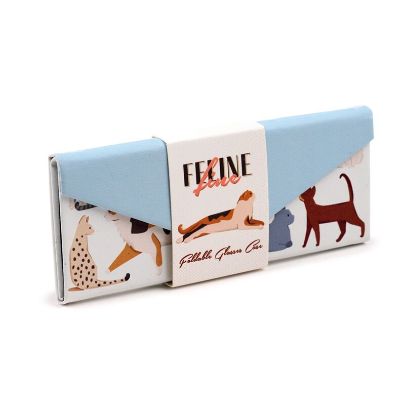 Feline Fine Cats Protective Foldable Glasses Case