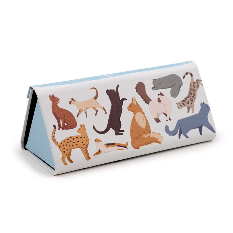 Feline Fine Cats Protective Foldable Glasses Case