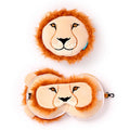 Relaxeazzz Lion Plush Travel Pillow & Eye Mask Set – Soft Neck Cushion for Travel