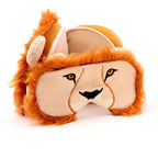 Relaxeazzz Lion Plush Travel Pillow & Eye Mask Set – Soft Neck Cushion for Travel
