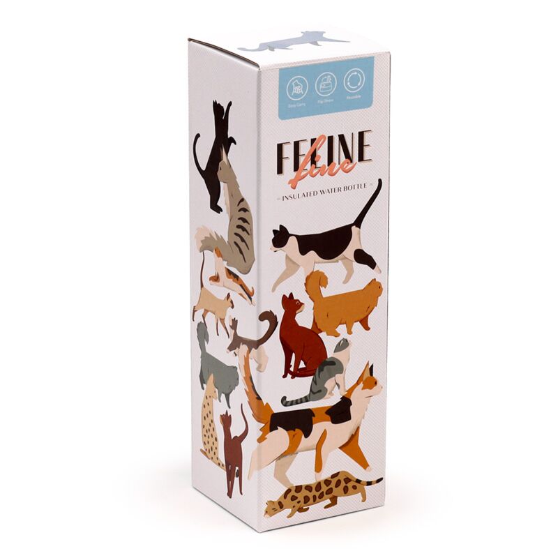 Feline Fine Cat Insulated Hot & Cold Bottle 500ml