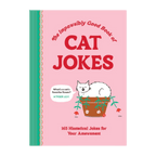 The Impawsibly Good Book of Cat Jokes by Thomas Nowak with 165 funny feline jokes and illustrated pink cover