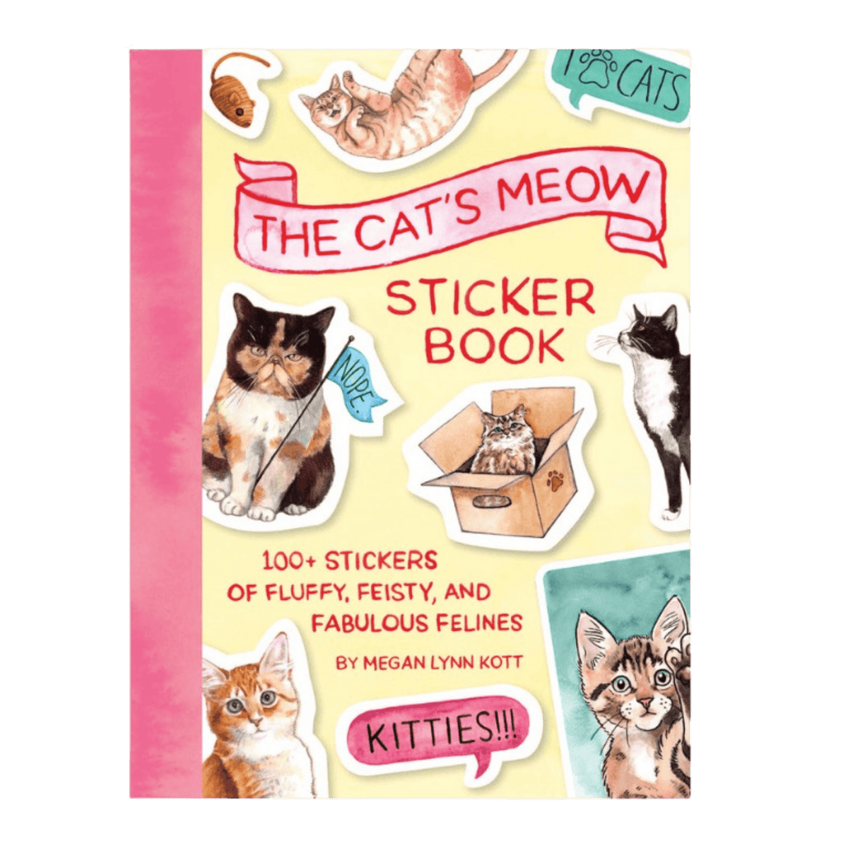 The Cat's Meow Sticker Book by Megan Lynn Kott with 100+ colourful die-cut cat stickers