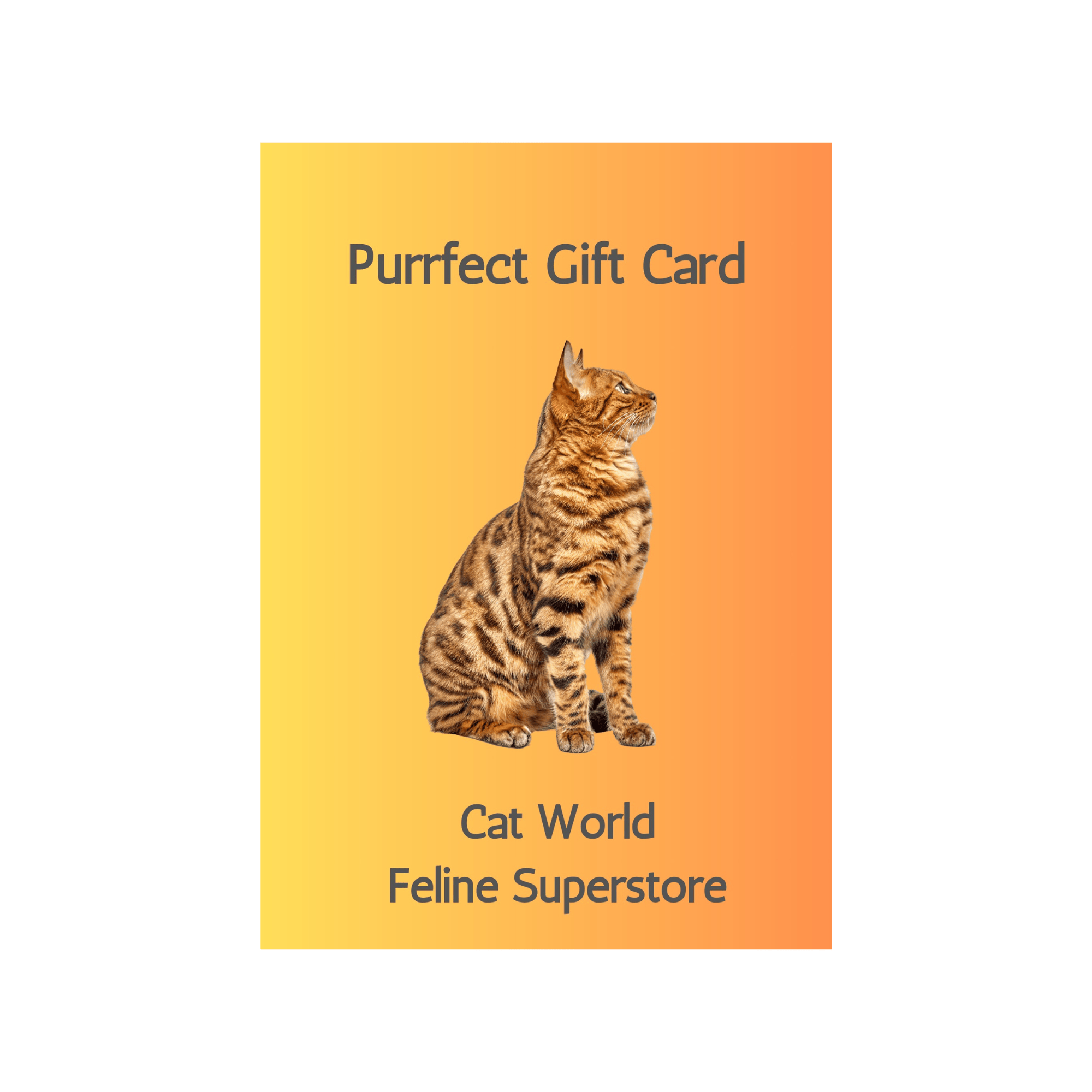 Cat World Gift Card - From £1 to £100 (...and lots in between!)