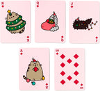 Christmas Pusheen diamonds suit cards with festive artwork