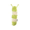 Coolpet Cassidy green and cream catnip caterpillar cat toy with a soft bobbly texture, antennae and crinkle material inside her body
