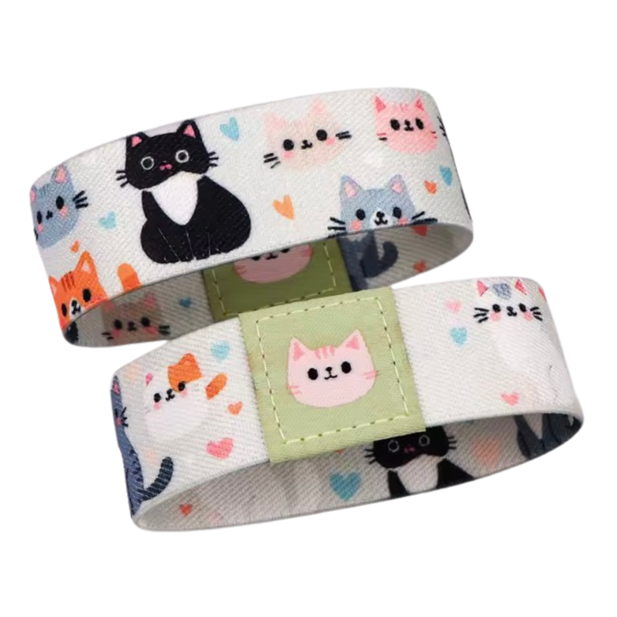 Cute Cats Reversible Stretchy Wristband Bracelet – Cat Lover Fashion Accessory 🐱