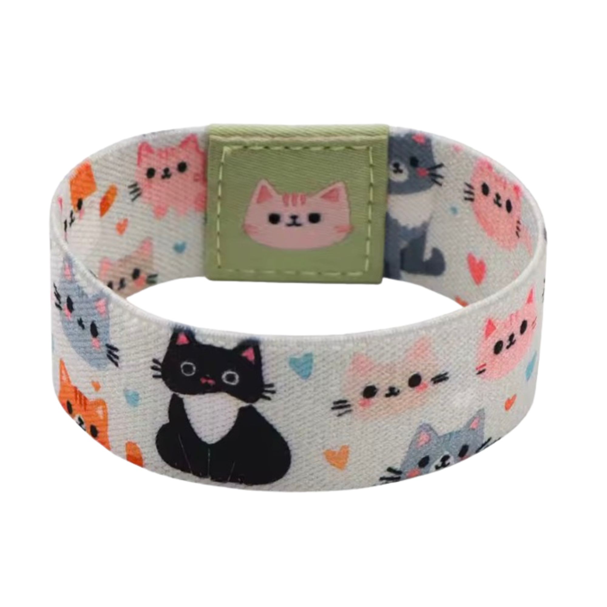 Cute Cats Reversible Stretchy Wristband Bracelet – Cat Lover Fashion Accessory 🐱
