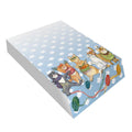 Emma Ball Kittens in Mittens slant paper notepad with blue cat print, knitting cats and colourful balls of wool