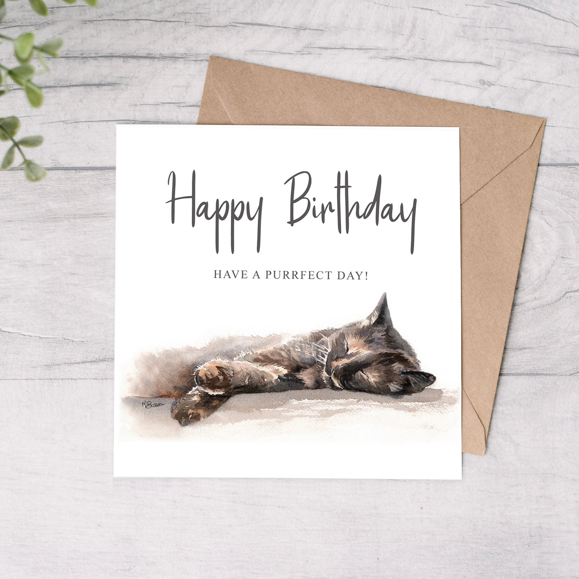 Marie Brown Happy Birthday Greetings Card - Fudge