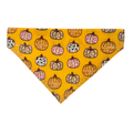 Handmade Cat/Dog Over the Collar Bandana Pumpkins on Mustard Yellow