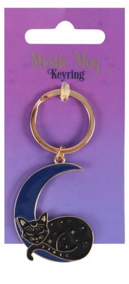 Mystic Mog Metal & Enamel Cat Keyring