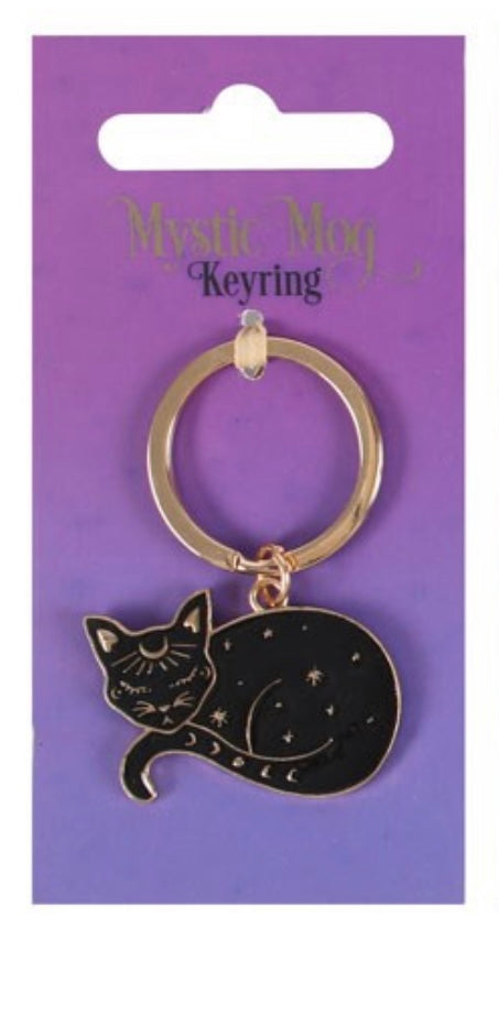 Mystic Mog Metal & Enamel Cat Keyring