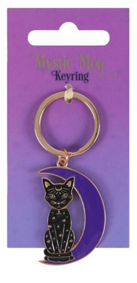 Mystic Mog Metal & Enamel Cat Keyring