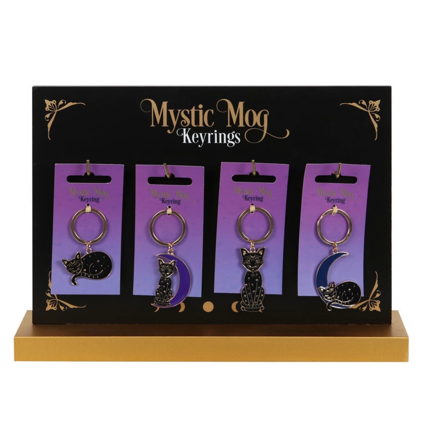 Mystic Mog Metal & Enamel Cat Keyring