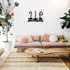 Three Cute Cats Home Decor Metal Wall Art
