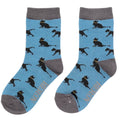Mr Heron Boys Bamboo Socks 'Lucky Cats' Denim