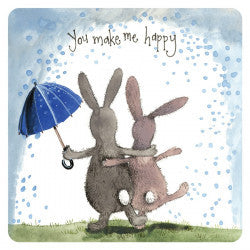Alex Clark Single Coaster -  You Make Me Happy