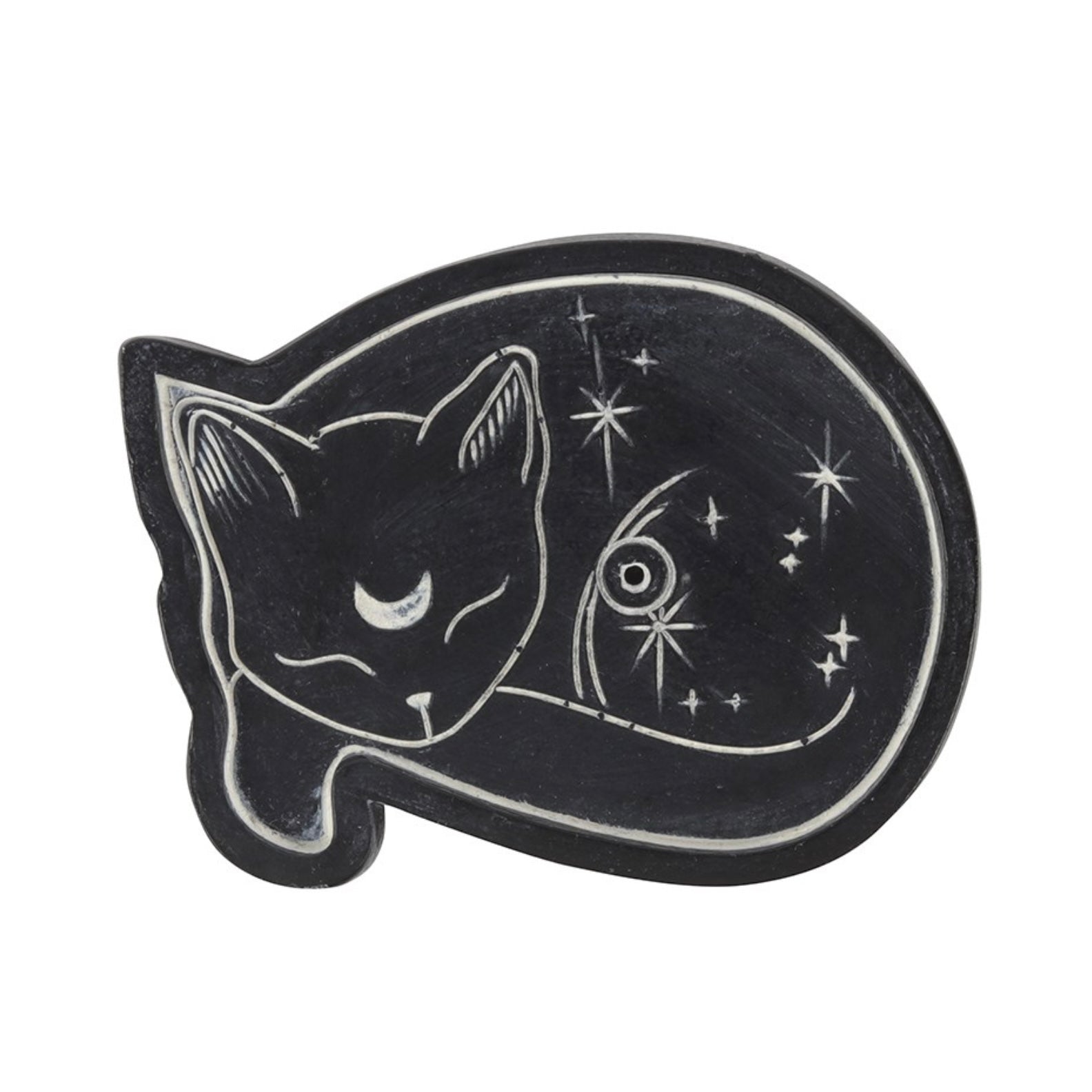 Resin Mystical Sleeping Cat Incense Holder