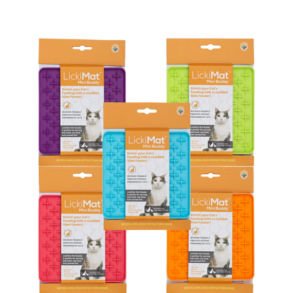 LickiMat Mini Buddy Cat Wet / Raw Food Treats Feeding Mat