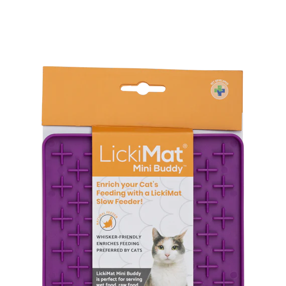 LickiMat Mini Buddy Cat Wet / Raw Food Treats Feeding Mat