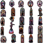 Black Cat Gothic Stickers - Pack 10, Random Mix