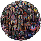 Black Cat Gothic Stickers - Pack 10, Random Mix
